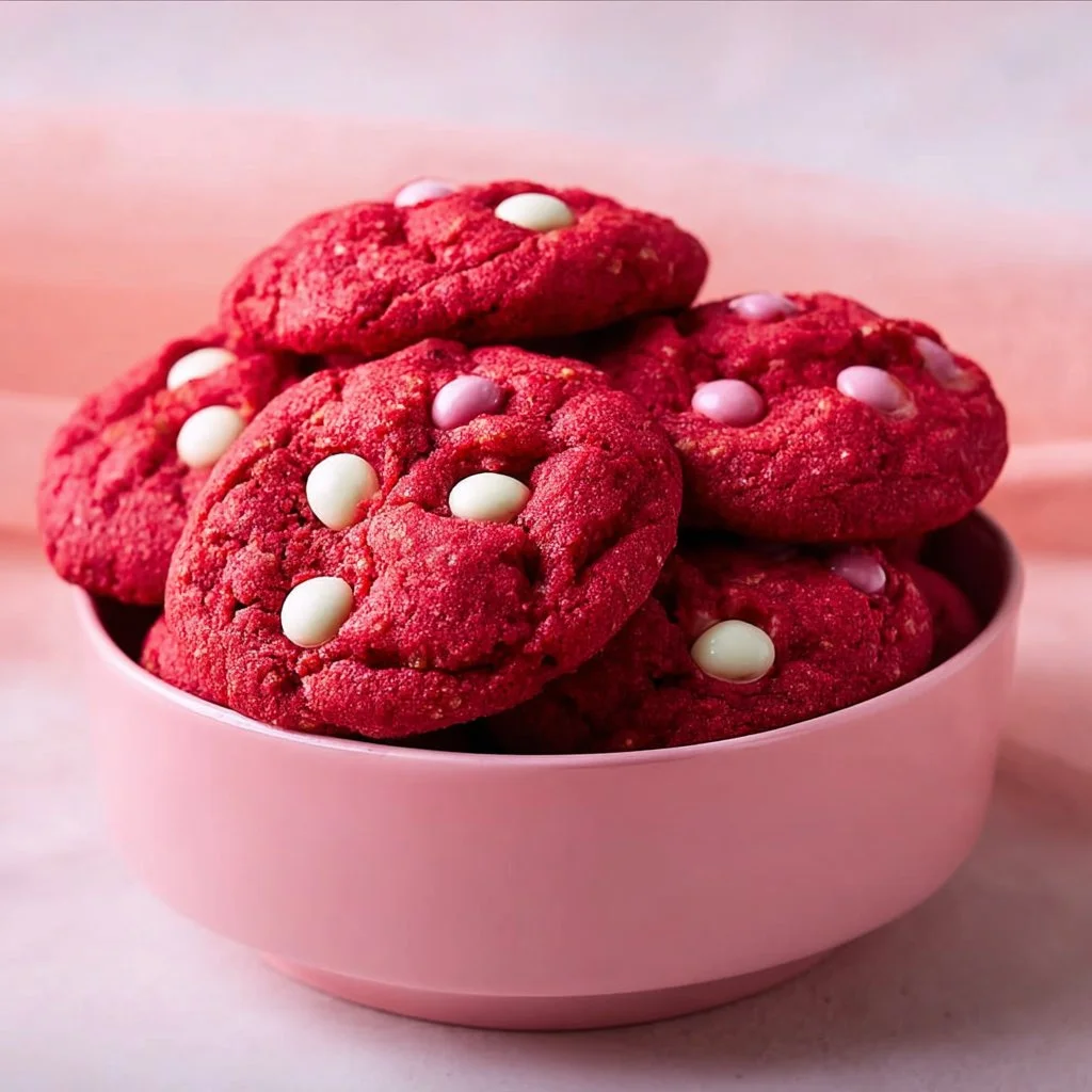30-Minute Red Velvet M&M Cookies