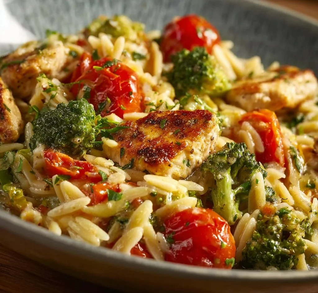 Boursin Orzo Bake: Creamy, One-Pan Dinner with Chicken & Veggies
