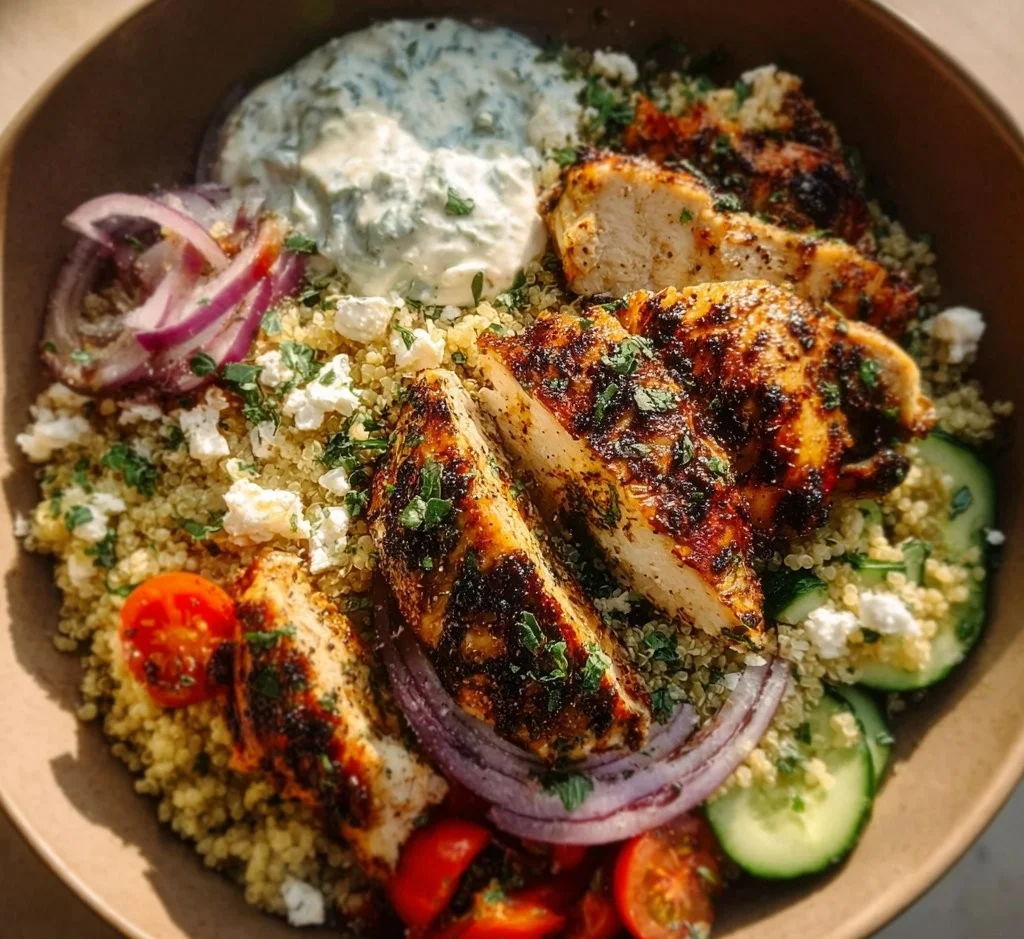 High-Protein Mediterranean Chicken Bowls