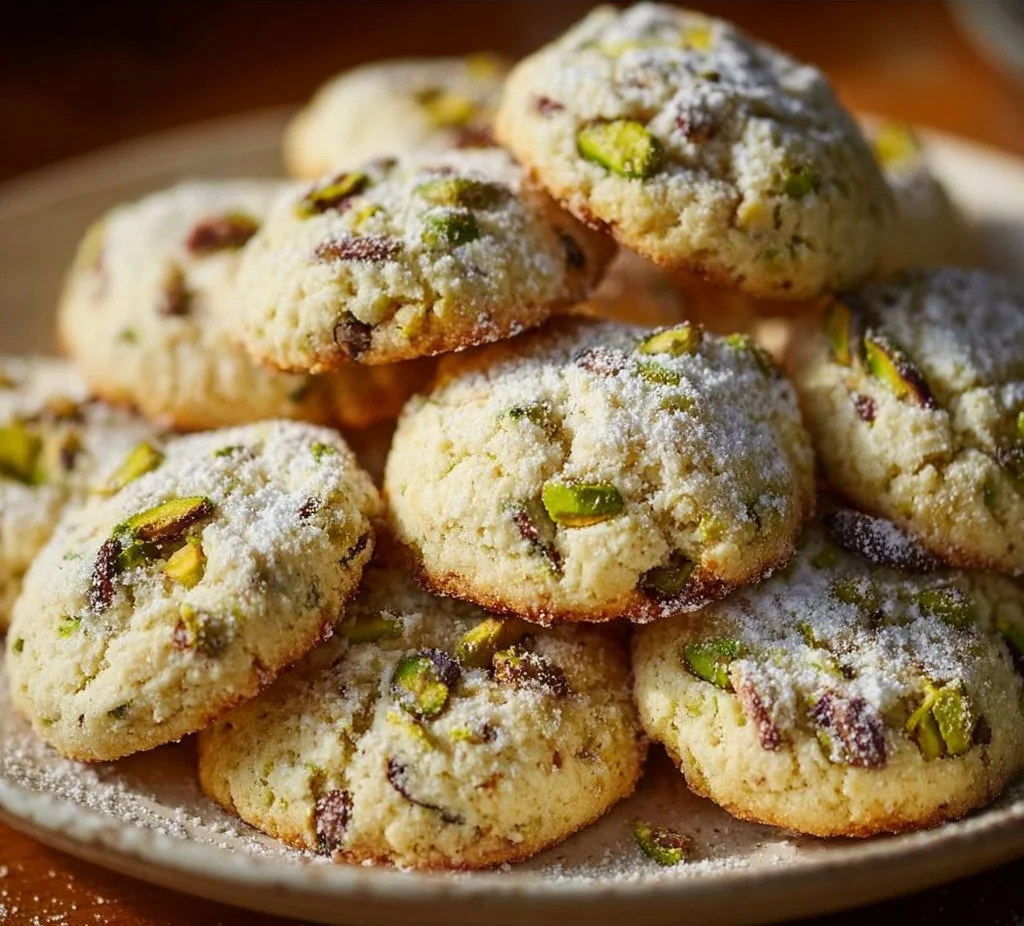 Pistachio Wedding Cookies