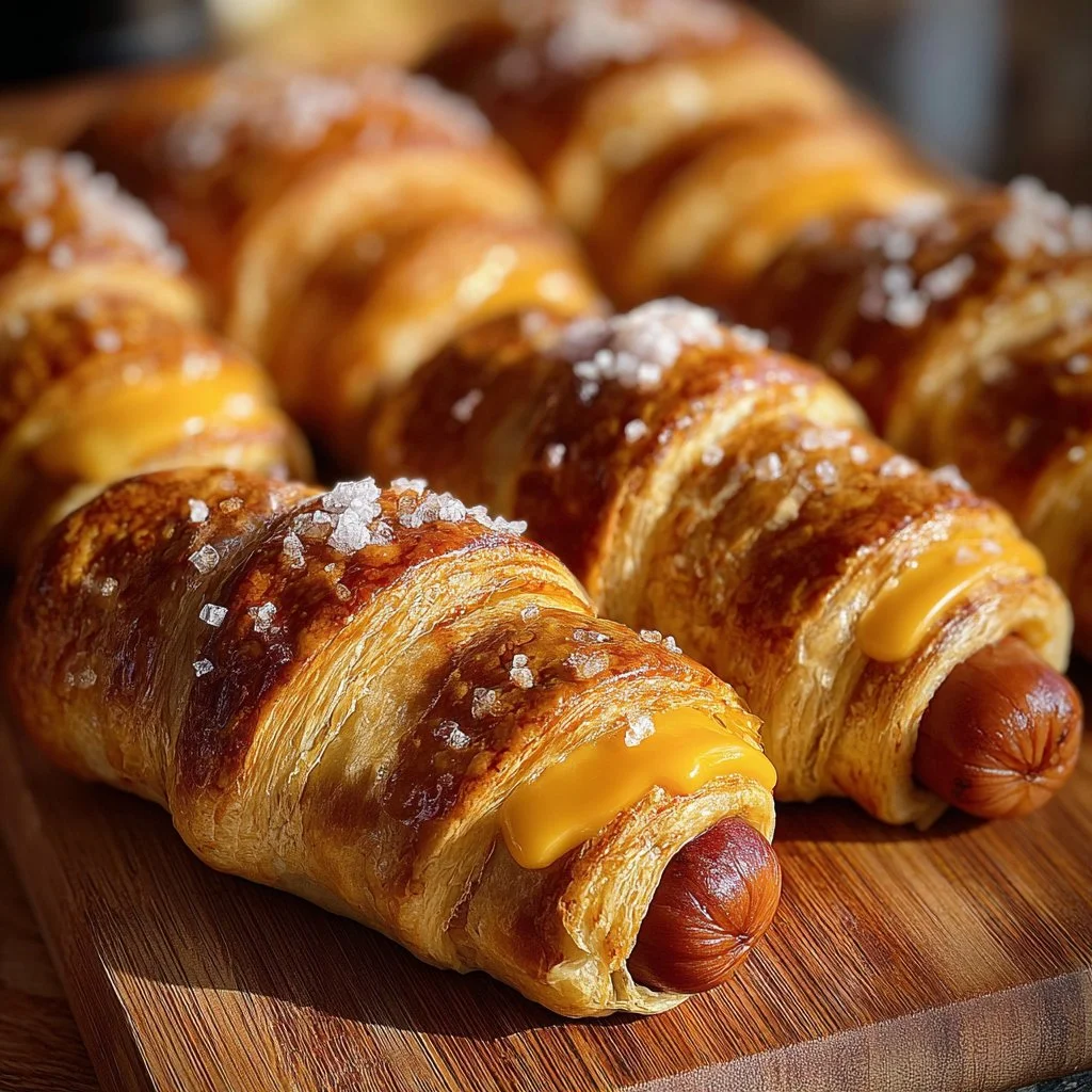 Soft Baked Cheesy Pretzel Dogs