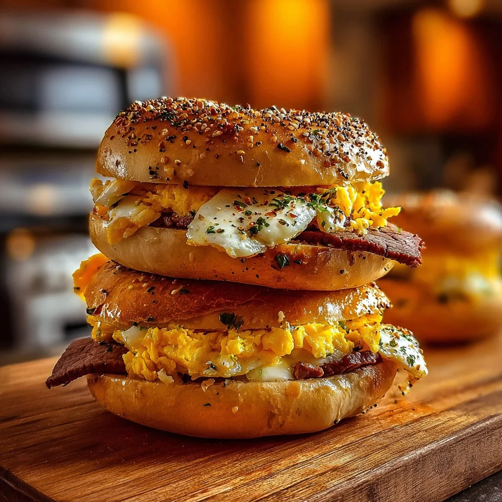 Steak Egg Cheese Bagel