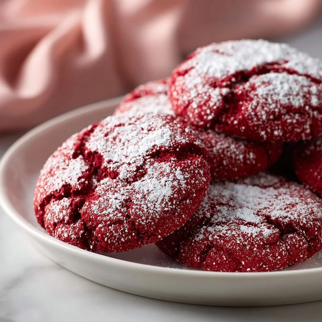 Sweet Red Velvet Cool Whip Cookies